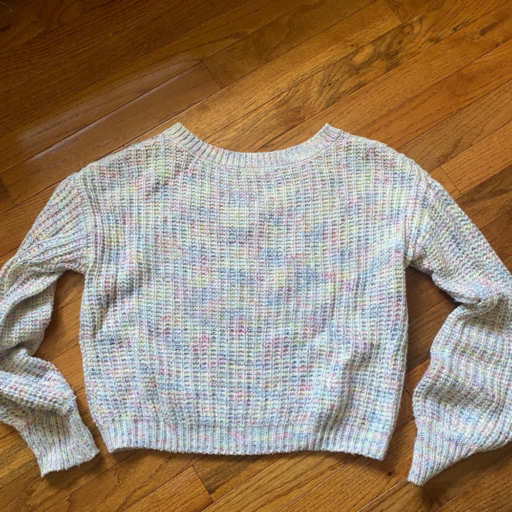Multi Color Crop Sweater - Picture 3 of 4